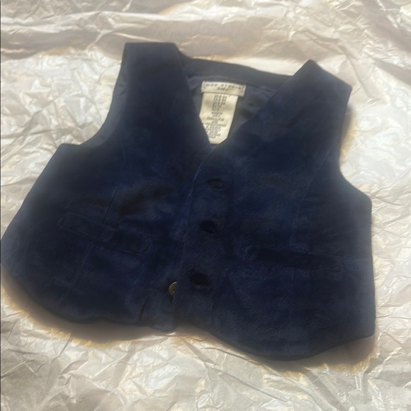 Max Studio Baby Navy Blue Sleeveless Vest with V-neck Design and Soft Fabric - Picture 5 of 6